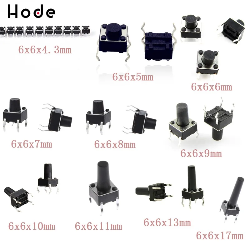 100PCS 6x6mm Panel PCB Momentary Tactile Tact Mini Push Button Switch DIP 4pin 6X6X4.3/5/6/7/8/9/10/11/13/17MM Micro Switch
100PCS 6x6mm Panel PCB Momentary Tactile Tact Mini Push Button Switch DIP 4pin 6X6X4.3/5/6/7/8/9/10/11/13/17MM Micro Switch