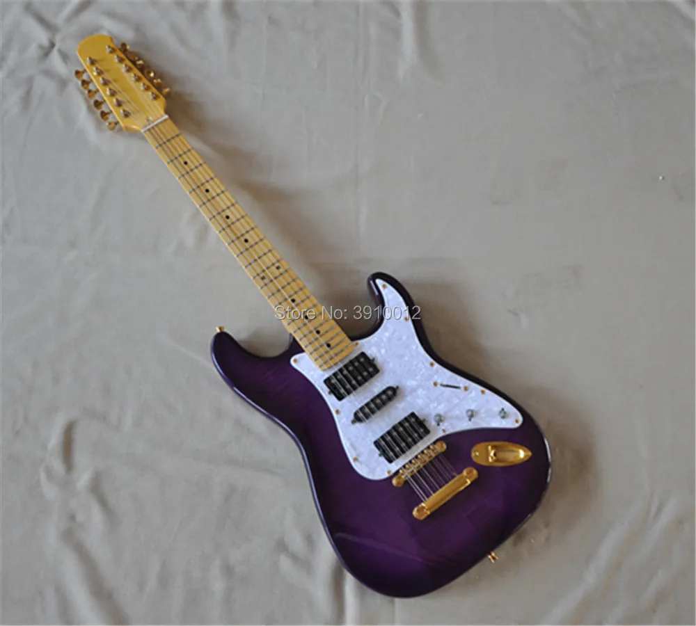 Free shipping custom High quality ST12 strings purple electric guitar real photos
Free shipping custom High quality ST12 strings purple electric guitar real photos