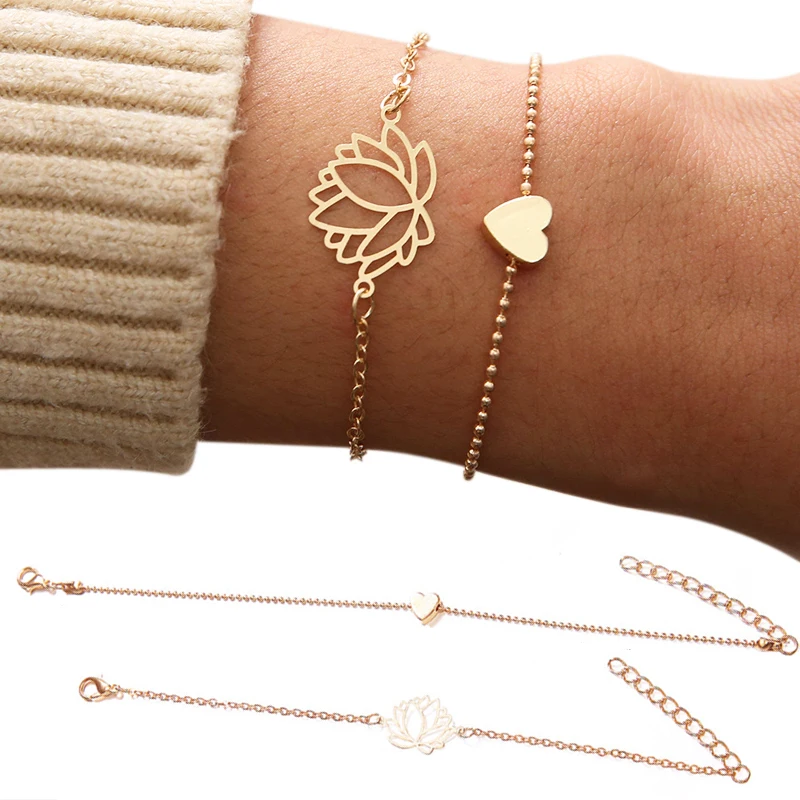 2 Sets Of Bracelets Personality Hollow Lotus Bracelet Bohemian Love Multi Layer Foot Anklets Love Bracelets Jewelry
2 Sets Of Bracelets Personality Hollow Lotus Bracelet Bohemian Love Multi Layer Foot Anklets Love Bracelets Jewelry