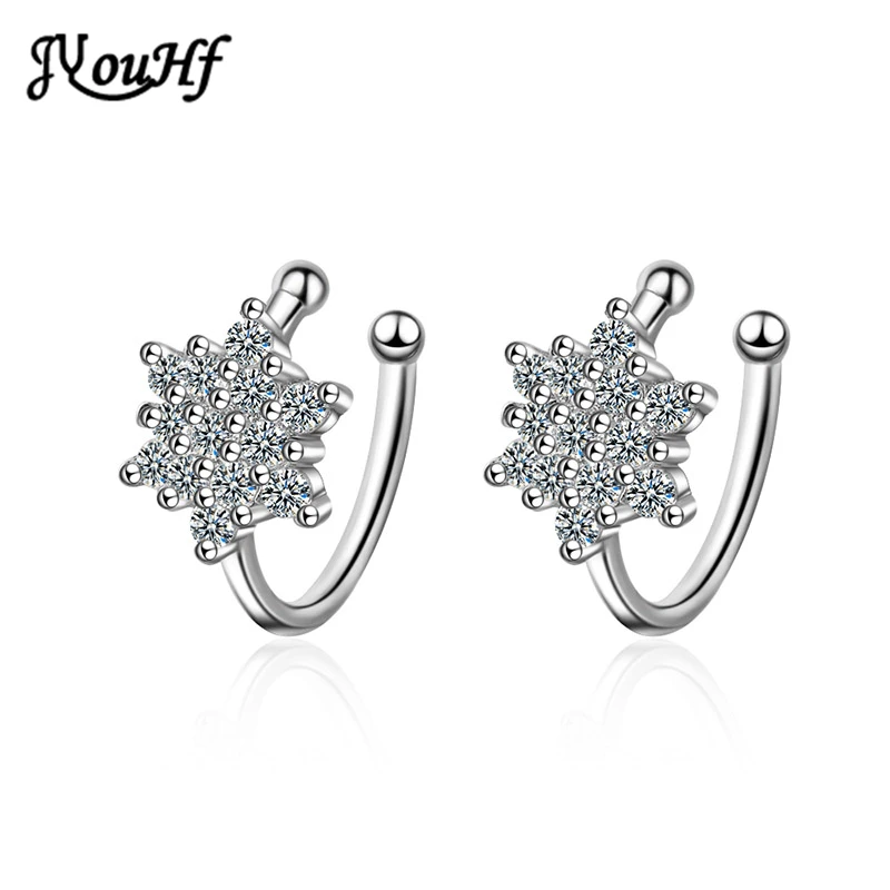 JYouHF Luxury 925 Sterling Silver Snowflake Cubic Zircon Ear Cuff Earrings for Women without Piercing Ear Clip Earring Jewellery
JYouHF Luxury 925 Sterling Silver Snowflake Cubic Zircon Ear Cuff Earrings for Women without Piercing Ear Clip Earring Jewellery