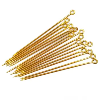 Gold Plated 1000peices 50mm 60mm 70mm Sharp Tip Eey Pins Muslim Hijab Pins Stick Safety Scarf Pins MHP12
Gold Plated 1000peices 50mm 60mm 70mm Sharp Tip Eey Pins Muslim Hijab Pins Stick Safety Scarf Pins MHP12
