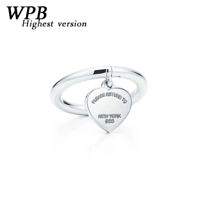 New Highest version 100% 925 Silver Heart Pendant Female Ring Original Fashion Jewelry Gift Free Shipping
New Highest version 100% 925 Silver Heart Pendant Female Ring Original Fashion Jewelry Gift Free Shipping