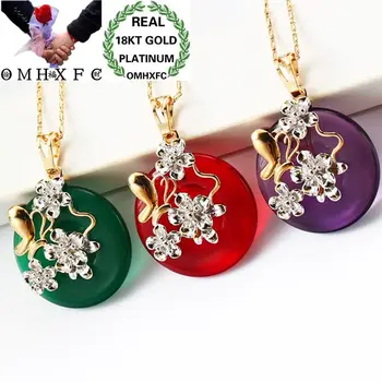 OMHXFC Wholesale European Fashion Woman Girl Party Birthday Wedding Gift Flower Round Green Jade 18KT Gold Pendant Necklace EX32
OMHXFC Wholesale European Fashion Woman Girl Party Birthday Wedding Gift Flower Round Green Jade 18KT Gold Pendant Necklace EX32