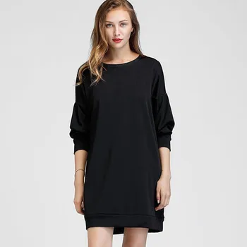 2019 Autumn Women Brief Solid Dress O-Neck Batwing Sleeve plus size clothing chic elegant Street-style dresses vestidos
2019 Autumn Women Brief Solid Dress O-Neck Batwing Sleeve plus size clothing chic elegant Street-style dresses vestidos