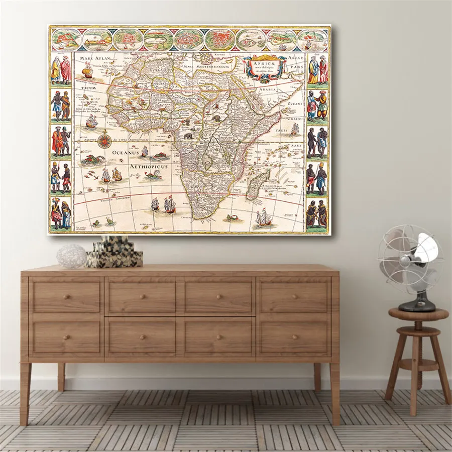 African Decorations Collection Africa Map with Countries Made of Ancient Human Feature Business Ship Art Wall Print Sticker
African Decorations Collection Africa Map with Countries Made of Ancient Human Feature Business Ship Art Wall Print Sticker