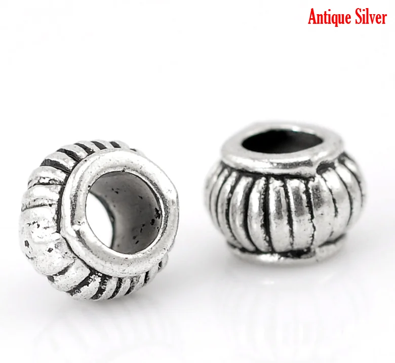 Doreen Box hot- 100PCs Antique Silver Corrugated Spacer Beads 7x5mm(2/8"x2/8") (B21616)
Doreen Box hot- 100PCs Antique Silver Corrugated Spacer Beads 7x5mm(2/8"x2/8") (B21616)