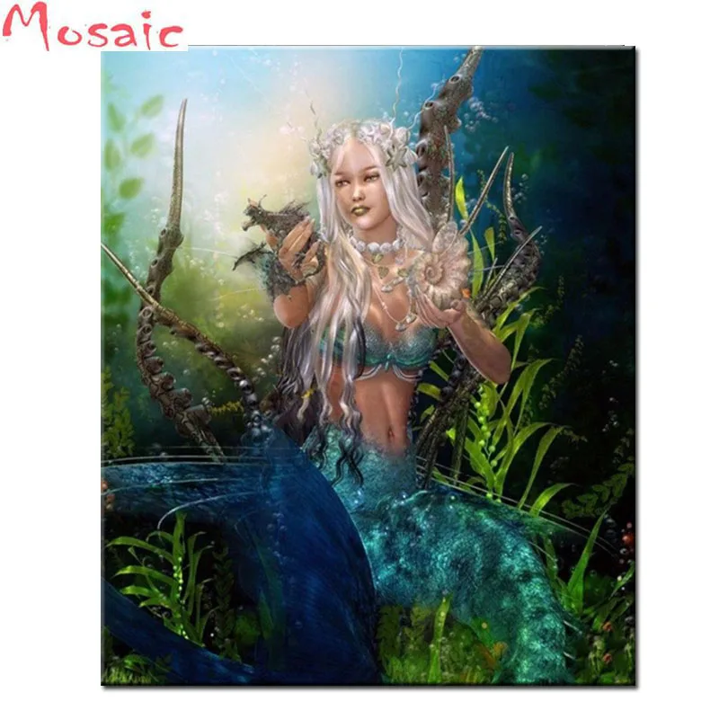 5D DIY Diamond painting Mermaid full Square round Diamond embroidery Cross stitch picture Rhinestone Mosaic Painting
5D DIY Diamond painting Mermaid full Square round Diamond embroidery Cross stitch picture Rhinestone Mosaic Painting
