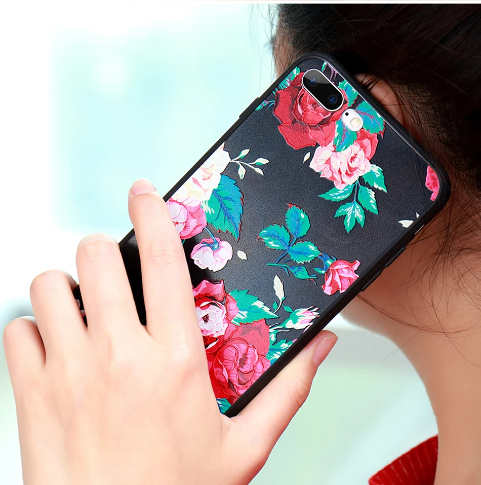 KISSCASE 3D Relief Flower Case For iPhone 8 Plus iPhone 6 Case Sexy Girly Soft Silicon Cover For iPhone 7 iPhone 5S X Case Funda 34