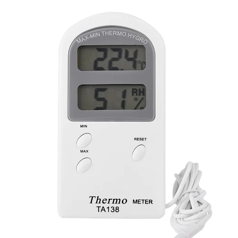 LCD Max-Min Thermometer Hygrometer Digital Indoor Thermo Hygro Humidity Out Temperature Meter Probe Sensor Cable Weather Station
LCD Max-Min Thermometer Hygrometer Digital Indoor Thermo Hygro Humidity Out Temperature Meter Probe Sensor Cable Weather Station