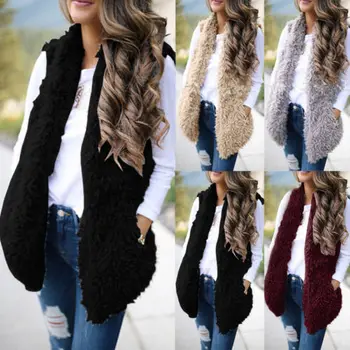2018 New Fashion Hot Popular Women Oversized Faux Fur Fleece Wool Waistcoat Long Coat Outwear
2018 New Fashion Hot Popular Women Oversized Faux Fur Fleece Wool Waistcoat Long Coat Outwear