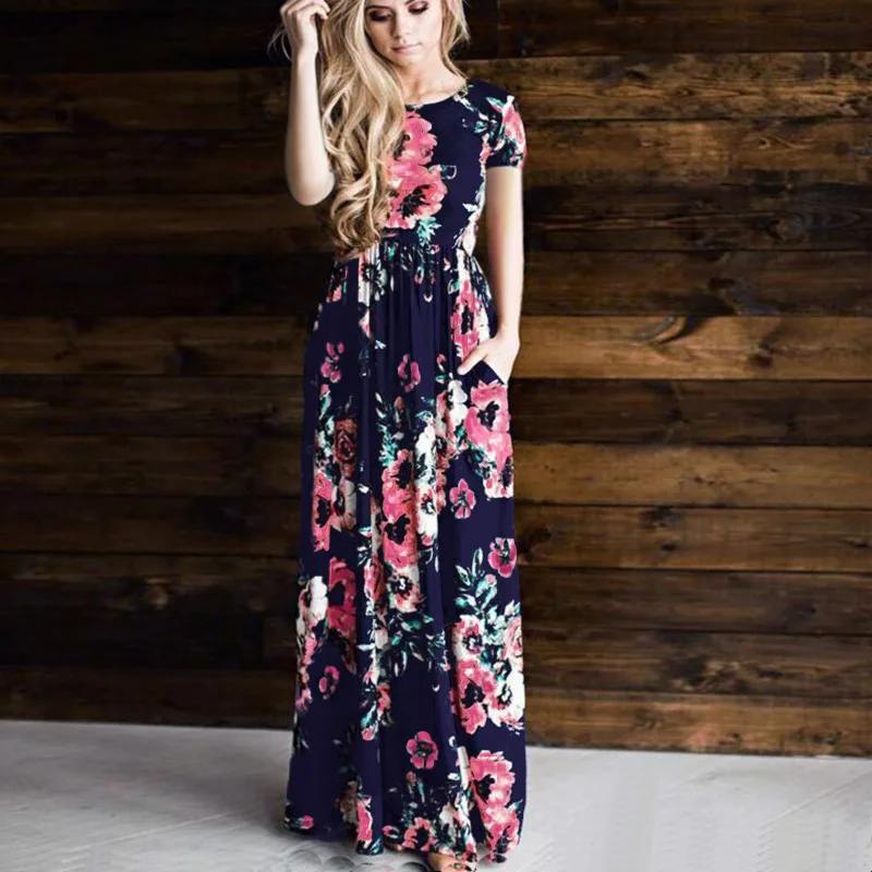 Summer 2019 Women Long Maxi Dress Floral Print Boho Beach Dress Short Sleeve Evening Party Dress Tunic Vestidos Plus Size XXXL
Summer 2019 Women Long Maxi Dress Floral Print Boho Beach Dress Short Sleeve Evening Party Dress Tunic Vestidos Plus Size XXXL