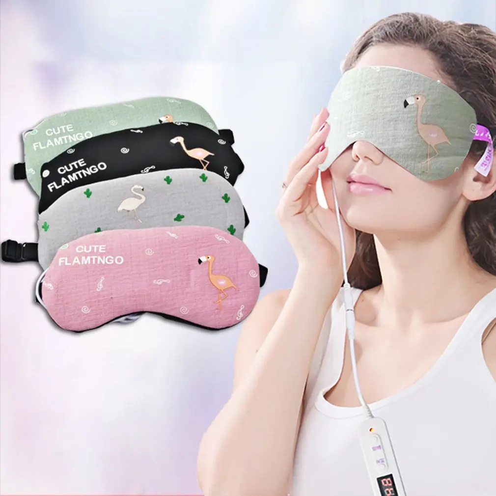 

Comfortable Usb Steam Goggles Charging Treasure Electrical Heating Sleep Black Rim The Eye Pouch Warmer Mask eye massager