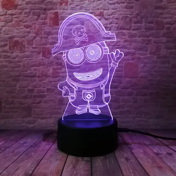 Little Yellow People Pirate Captain Aciton Figure 3D Illusion Led Nightlight Flash Lighting Glow in the Dark Model Toys
Little Yellow People Pirate Captain Aciton Figure 3D Illusion Led Nightlight Flash Lighting Glow in the Dark Model Toys
