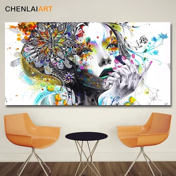 Modern Canvas Prints Colorful Mosaic Painting Anime Women Art Girl Face With FLowers Wall Art Pictures For Living Room No Frame
Modern Canvas Prints Colorful Mosaic Painting Anime Women Art Girl Face With FLowers Wall Art Pictures For Living Room No Frame