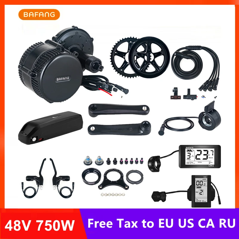 48V 750W Bafang 8fun BBS02B Mid Drive Motor Electric Bike Conversion Kit With 48V 17AH Lithium Ebike Battery C961 C965 Display
48V 750W Bafang 8fun BBS02B Mid Drive Motor Electric Bike Conversion Kit With 48V 17AH Lithium Ebike Battery C961 C965 Display