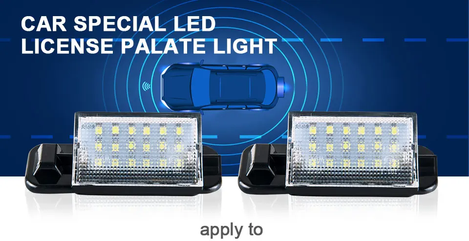 12V 2 PCS Car Auto 18 LED 2835 SMD License Plate Light Lamp for BMW E36 3 Series E36 1992-1998 318i 320i 323i Led Car-styling 24 (1)