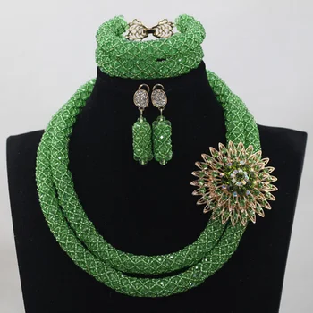 Fresh Green Crystal Handmade Jewelry Sets Nigerian African Wedding Bridal/Women Beads Necklace Jewelry Set Free Shipping ANJ228
Fresh Green Crystal Handmade Jewelry Sets Nigerian African Wedding Bridal/Women Beads Necklace Jewelry Set Free Shipping ANJ228