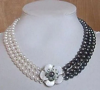 Wholesale price elegant women jewelry 7-8mm natural pearl white black Akoya cultured pearl original design necklace 17-19inch M7
Wholesale price elegant women jewelry 7-8mm natural pearl white black Akoya cultured pearl original design necklace 17-19inch M7