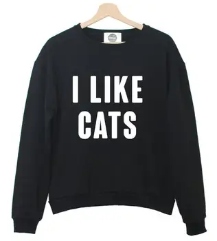 2015 New Women Sweatshirt Jumper I LIKE CATS Letters Print Casual Hoody For Lady Hipster Band Street Black White TZ205-4
2015 New Women Sweatshirt Jumper I LIKE CATS Letters Print Casual Hoody For Lady Hipster Band Street Black White TZ205-4