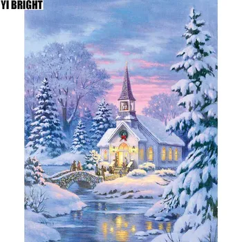 New 3d diy diamond painting mosaic needlework embroidery round diamond cross stitch home decor Cold Winter KBL 
New 3d diy diamond painting mosaic needlework embroidery round diamond cross stitch home decor Cold Winter KBL