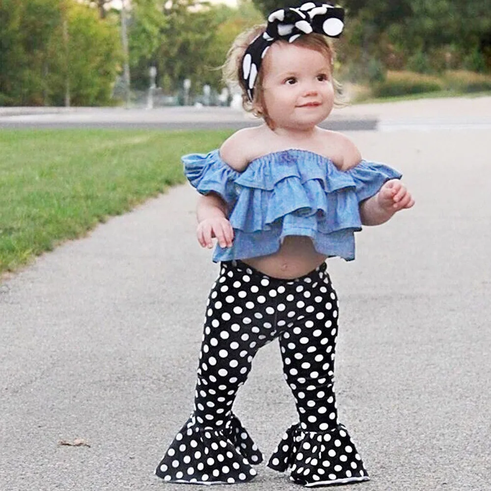 MUQGEW 2018 Toddler Infant Kid Baby Girl Clothes Top Off shoulder Ruffled Shirt Flare Pants 2Pcs Set Summer children clothing
MUQGEW 2018 Toddler Infant Kid Baby Girl Clothes Top Off shoulder Ruffled Shirt Flare Pants 2Pcs Set Summer children clothing
