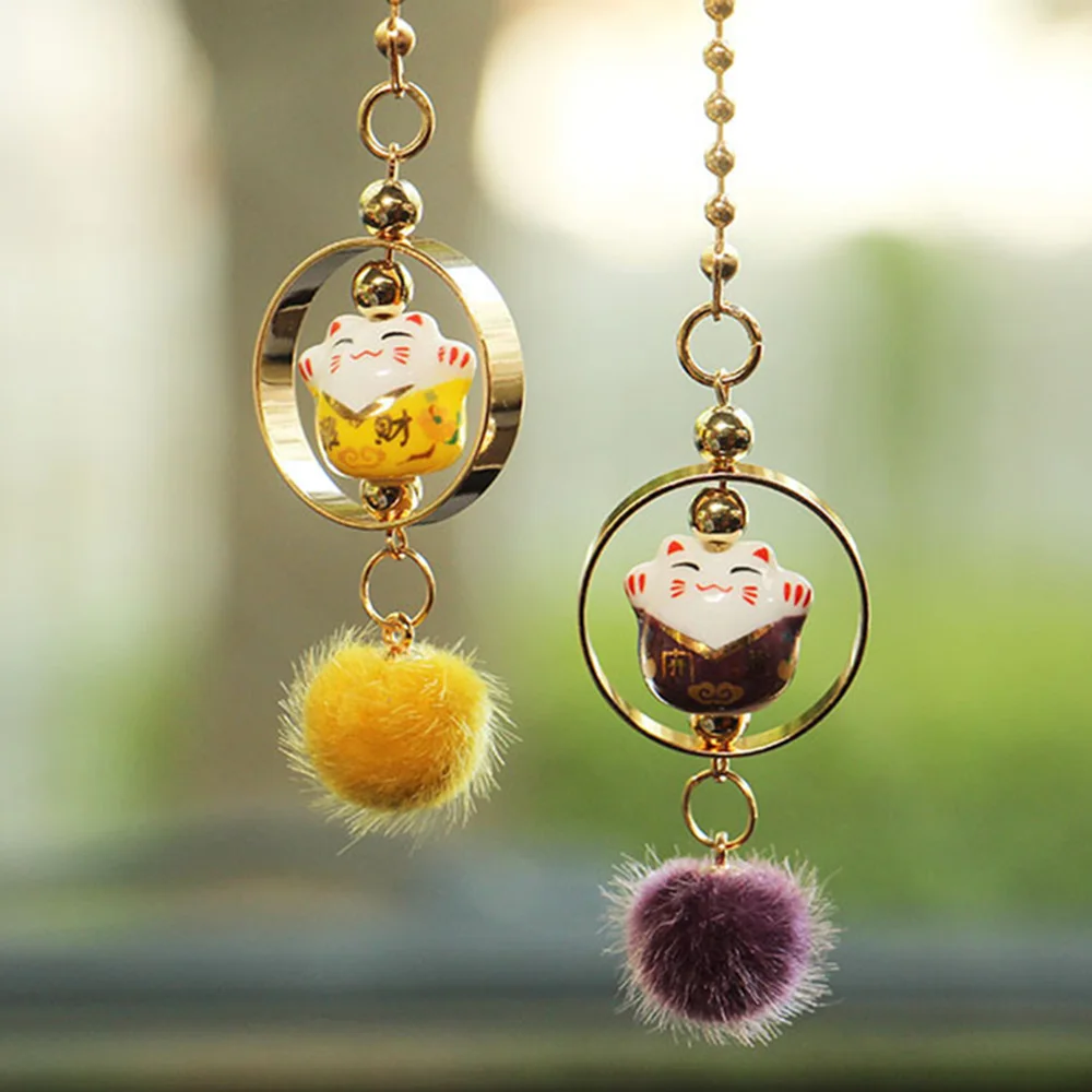 2 pcs/set Car Pendant Smiling Lucky Cartoon Cat Decoration Auto Interior Rearview Mirror Fur tassels Hanging Ornament Accessory
2 pcs/set Car Pendant Smiling Lucky Cartoon Cat Decoration Auto Interior Rearview Mirror Fur tassels Hanging Ornament Accessory