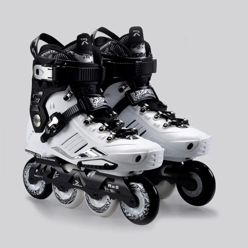 Image 2015 comfortable French music show RX5 adult inline skating shoes roller patins  patins adulto  ice hockey skates size EU35 44