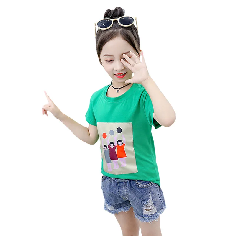 Summer Girl Short-sleeved T-shirt Cartoon Print Roupas Infantis Pure Cotton Baby 3-10 Y Child Quality Clothing 2019 Hot Sale
Summer Girl Short-sleeved T-shirt Cartoon Print Roupas Infantis Pure Cotton Baby 3-10 Y Child Quality Clothing 2019 Hot Sale