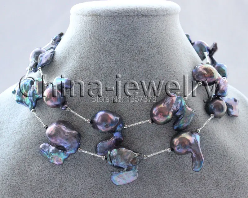 bjc 000353 ONLY one 30" natural black baroque keshi reborn freshwater pearl necklace
bjc 000353 ONLY one 30" natural black baroque keshi reborn freshwater pearl necklace
