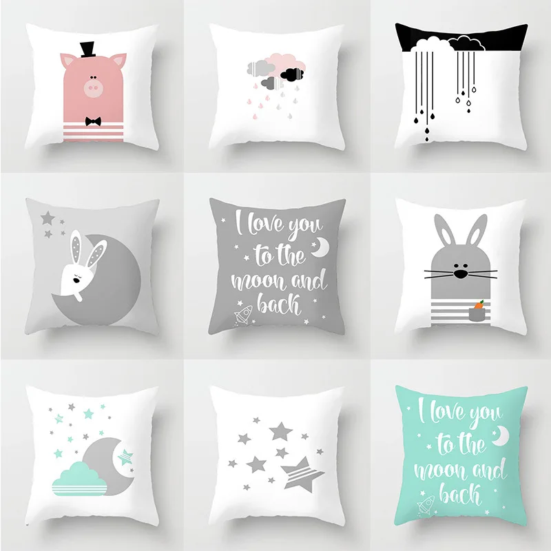 INS Nordic Cushion Cover Cartoon Cloud Moon Star Pattern Polyester Throw Pillow Case Car Sofa Decorative Pillowcases Home Decor
INS Nordic Cushion Cover Cartoon Cloud Moon Star Pattern Polyester Throw Pillow Case Car Sofa Decorative Pillowcases Home Decor