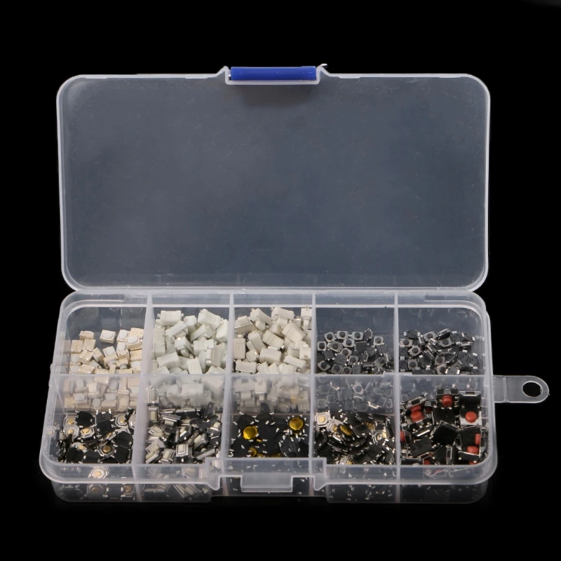 500 Pcs 10 Value Momentary Tactile Push Button Switch Mini Micro PCB For Electronic Products,Household Appliances
500 Pcs 10 Value Momentary Tactile Push Button Switch Mini Micro PCB For Electronic Products,Household Appliances