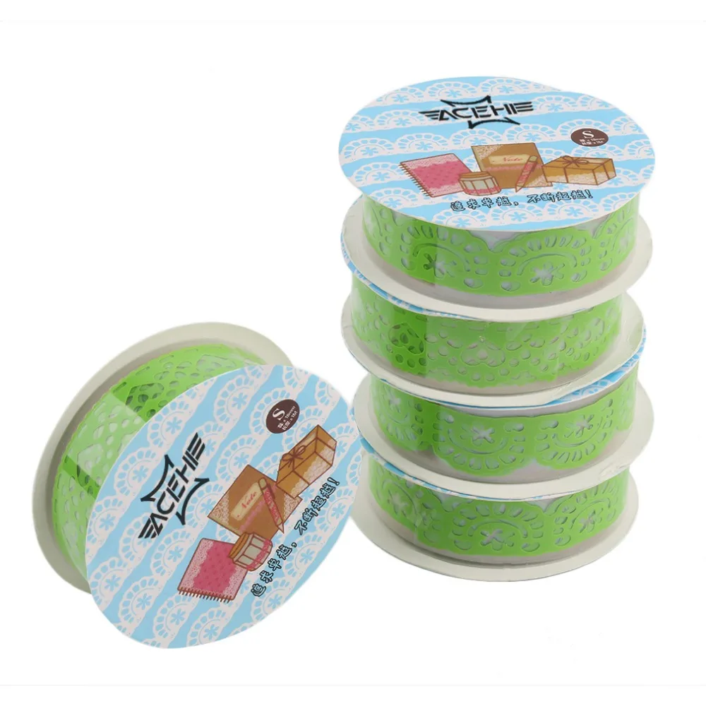 ACEHE 5 Pieces Lace Hollow Up Adhesive Masking Tapes Decorative Stickers 1.8X100mm 
ACEHE 5 Pieces Lace Hollow Up Adhesive Masking Tapes Decorative Stickers 1.8X100mm