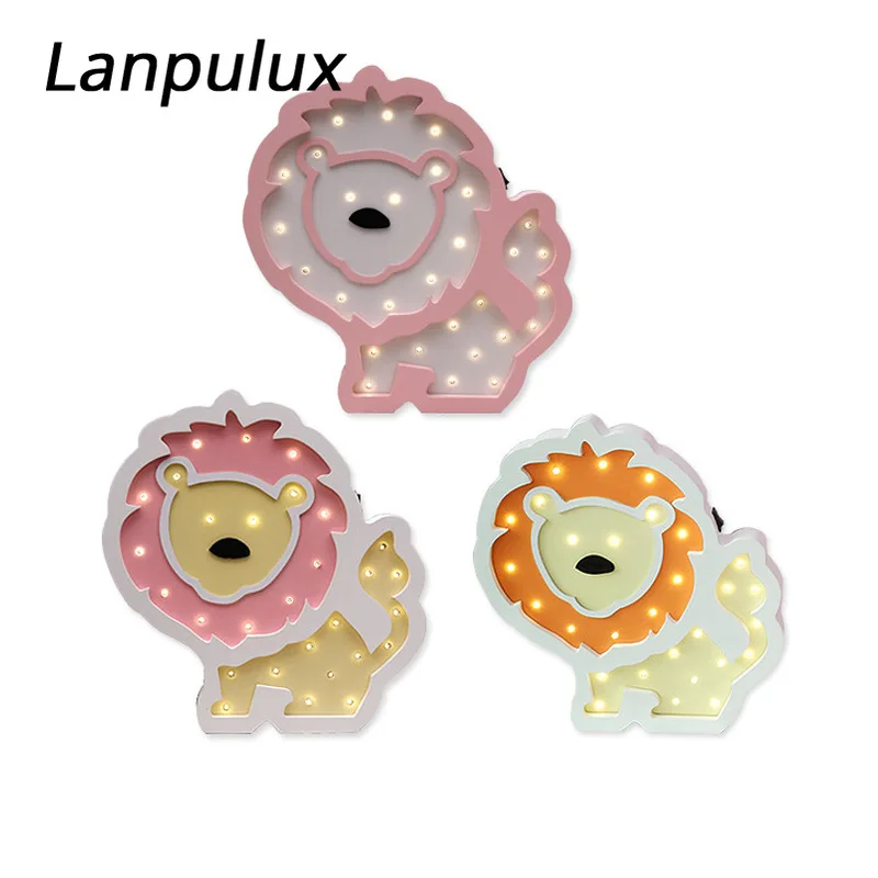 Lanpulux Cartoon Lion Shape Night Lamp Children Baby Girl Bedroom 3D Wooden Wall Decoration Light Fixture Cute Photography Prop
Lanpulux Cartoon Lion Shape Night Lamp Children Baby Girl Bedroom 3D Wooden Wall Decoration Light Fixture Cute Photography Prop