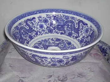 Blue and white dragon painting Jingdezhen factory directly art hand painted ceramic wash basin artistic sink & wash basin
Blue and white dragon painting Jingdezhen factory directly art hand painted ceramic wash basin artistic sink & wash basin