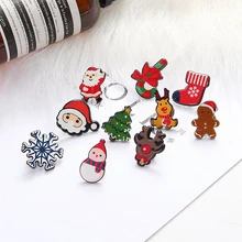 

Merry Christmas Brooches Pins Cute Santa Claus Christmas Tree Snowman Seagull Penguin Snowflake Pattern Female Badges Brooch