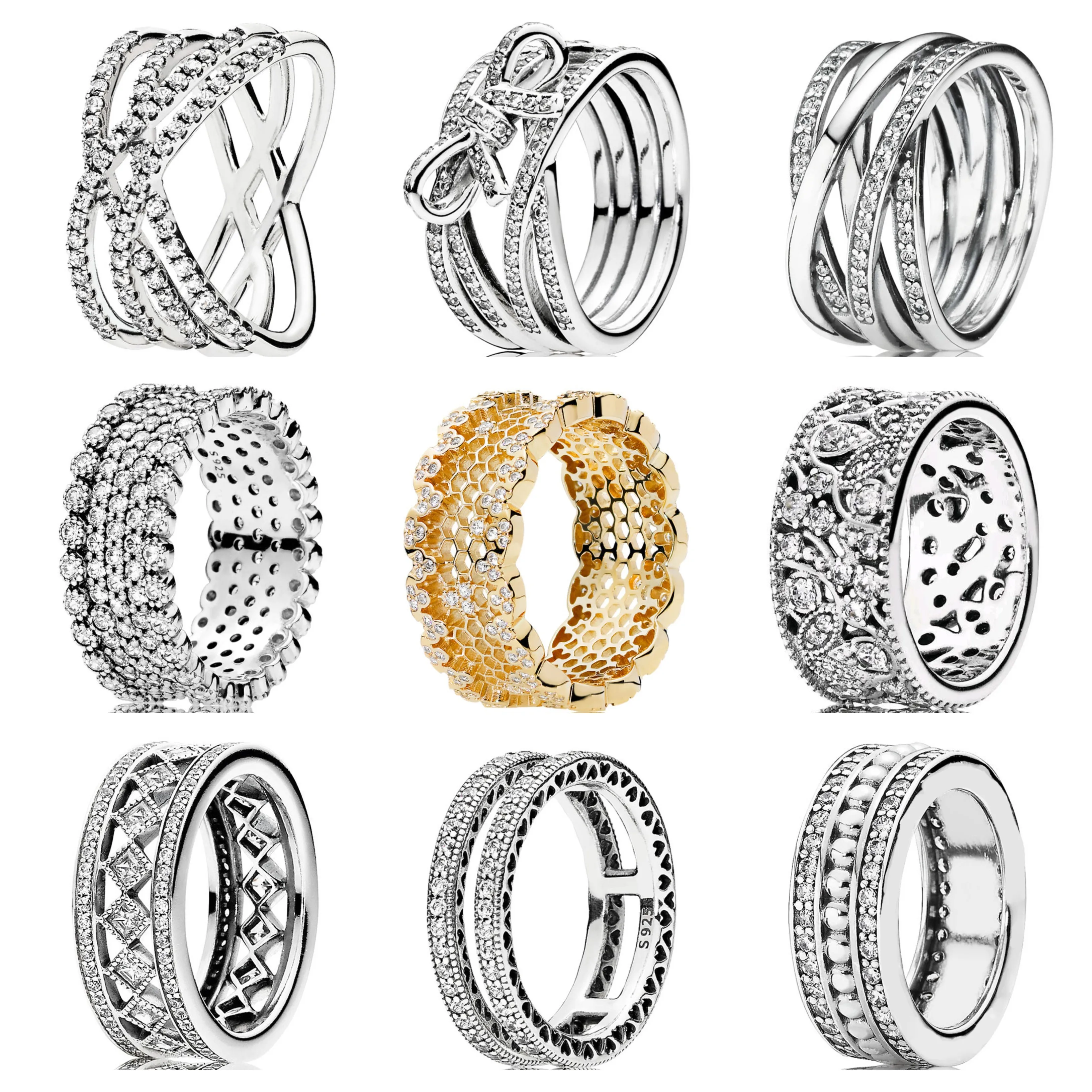 Authentic 925 Sterling Silver Gold Love Modern Honey Entwined Bowknot Crystal CZ Ring Fit European Rings Charm Jewelry Women
Authentic 925 Sterling Silver Gold Love Modern Honey Entwined Bowknot Crystal CZ Ring Fit European Rings Charm Jewelry Women