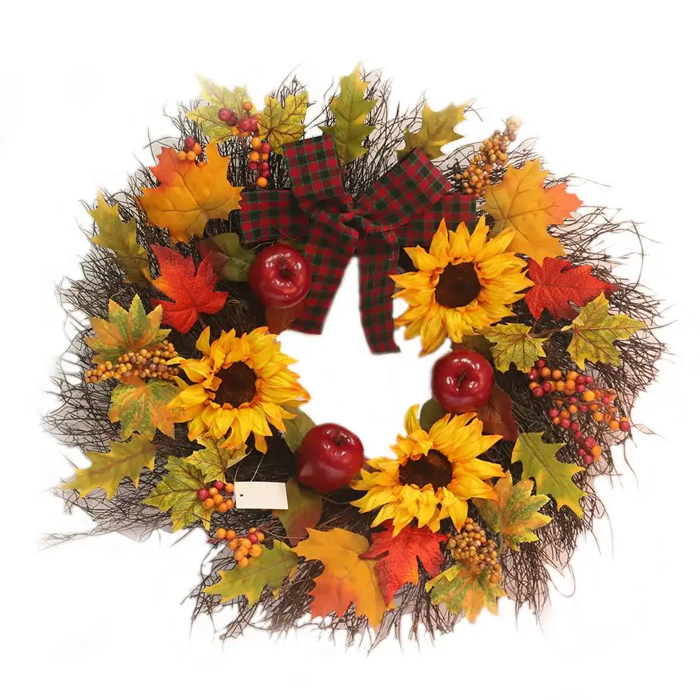 Sunflower Maple Leaf Bowknot Christmas Emulational Wreath Home Window Mall Hotel Hanging Decoration Pendant DIY Christmas Wreath
Sunflower Maple Leaf Bowknot Christmas Emulational Wreath Home Window Mall Hotel Hanging Decoration Pendant DIY Christmas Wreath