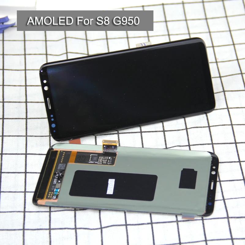 AMOLED Display For SAMSUNG S8 G950F G950U LCD Display Touch Screen Digitizer Assembly+Tools+Sticker
AMOLED Display For SAMSUNG S8 G950F G950U LCD Display Touch Screen Digitizer Assembly+Tools+Sticker