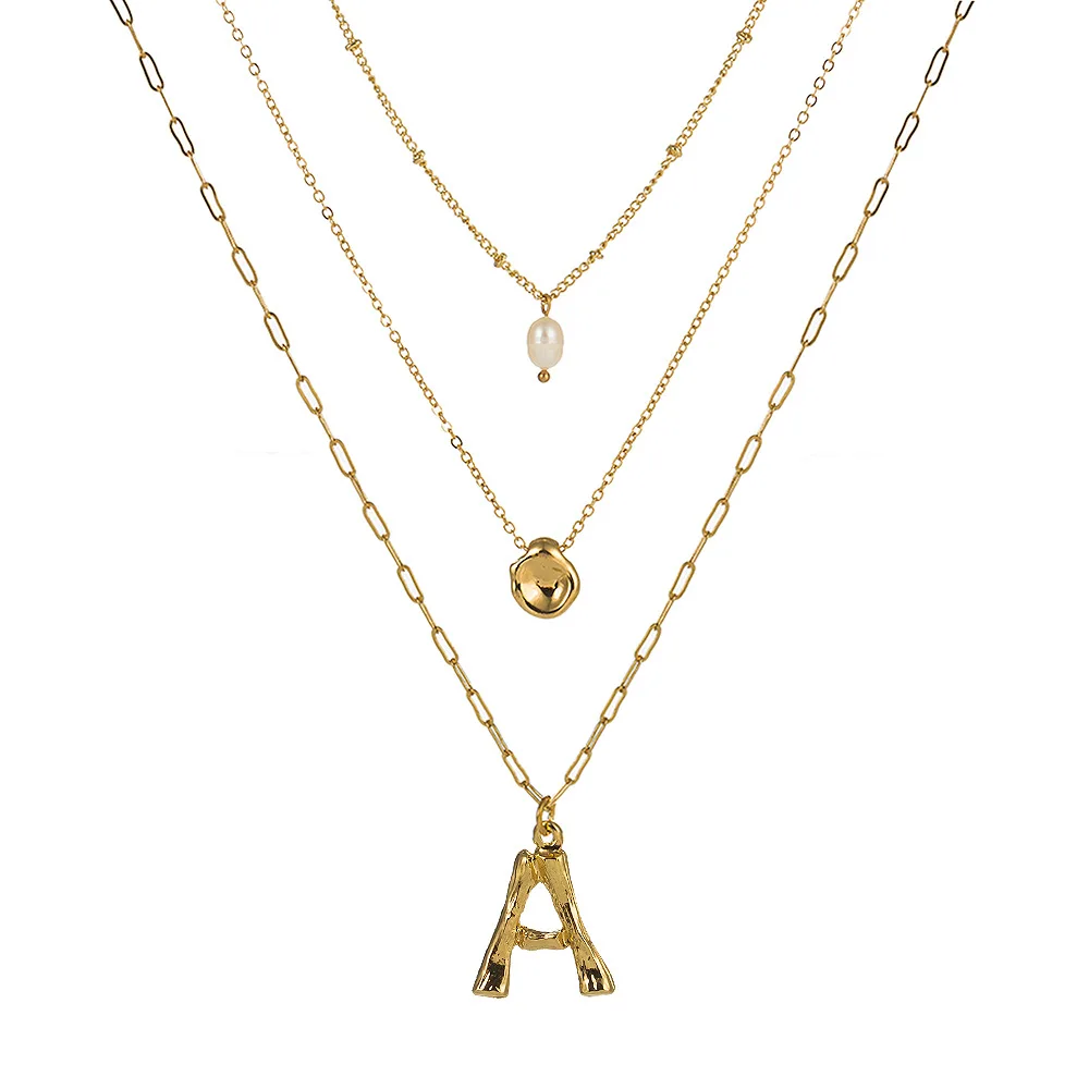 Natural Pearl Beads Fashion 26 Letter Necklaces Pendants alphabet Gold Color Choker Initial Necklace Women Girl Jewelry Collier
Natural Pearl Beads Fashion 26 Letter Necklaces Pendants alphabet Gold Color Choker Initial Necklace Women Girl Jewelry Collier