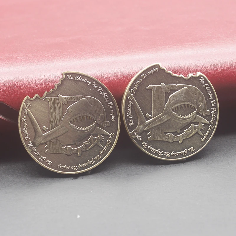 Sea Tropical Shark Commemorative Coin Red Copper Double-Sided Relief Coins Collectibles Known as "The Wolf in The Sea"Animal
Sea Tropical Shark Commemorative Coin Red Copper Double-Sided Relief Coins Collectibles Known as "The Wolf in The Sea"Animal