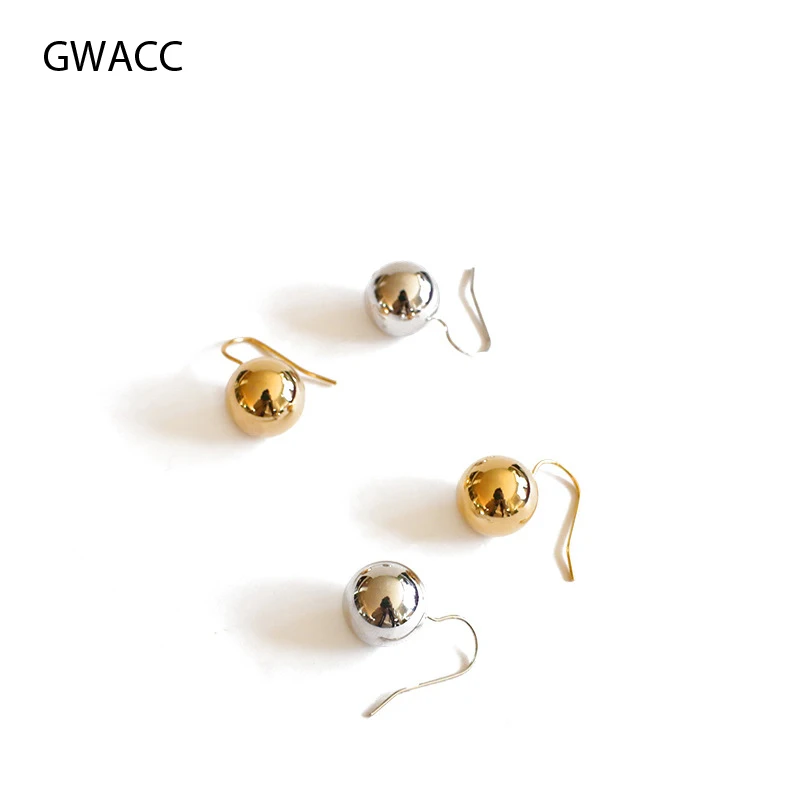 GWACC Big Round Ball Drop Earrings for Women Simple Gold Silver Color Pendant Statement Earrings Fashion Jewelry Accessories
GWACC Big Round Ball Drop Earrings for Women Simple Gold Silver Color Pendant Statement Earrings Fashion Jewelry Accessories