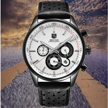BENYAR Mens Watches Top Brand Luxury Waterproof Leather Quartz Chronograph Sport Watch Men Relogio Masculino erkek kol saati
BENYAR Mens Watches Top Brand Luxury Waterproof Leather Quartz Chronograph Sport Watch Men Relogio Masculino erkek kol saati