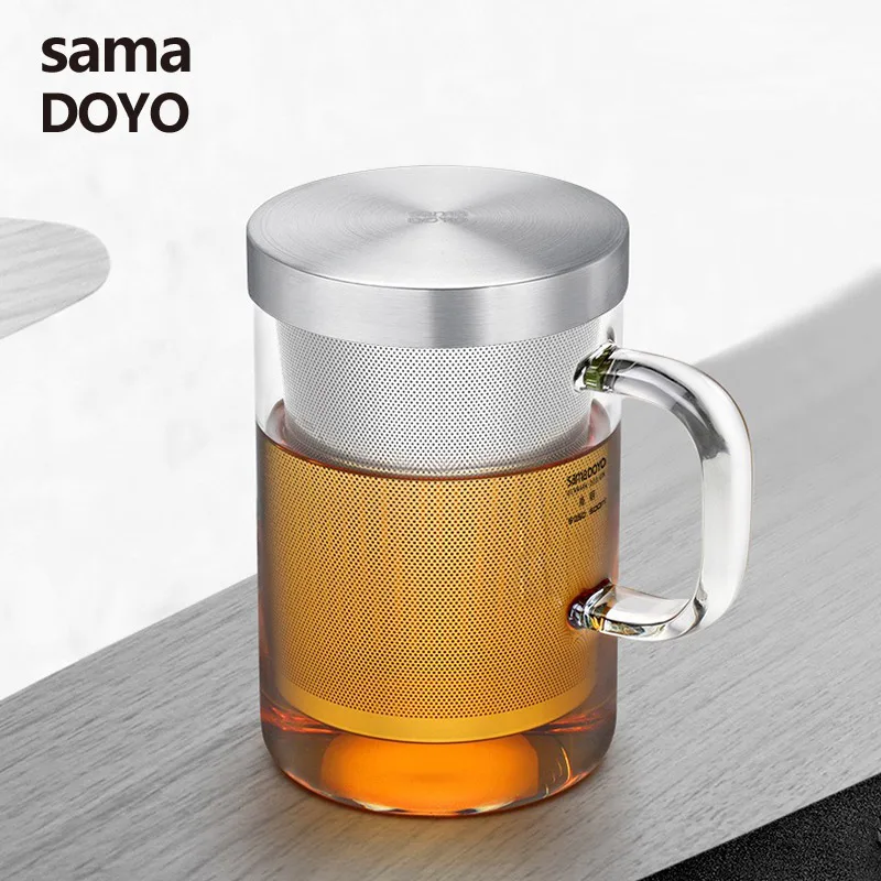 

Samadoyo Multi-function Tea Infuser Mug High Borosilicate Glass Tea Cup Maker Healthy Household Office Drinking Product