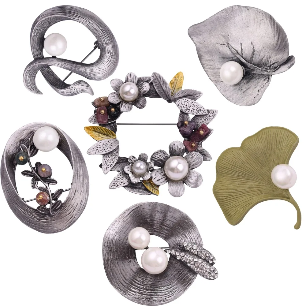 Vintage jewelry leaf enamel brooch flower pin high light imitation pearl natural stone crystal brooches pins for women
Vintage jewelry leaf enamel brooch flower pin high light imitation pearl natural stone crystal brooches pins for women