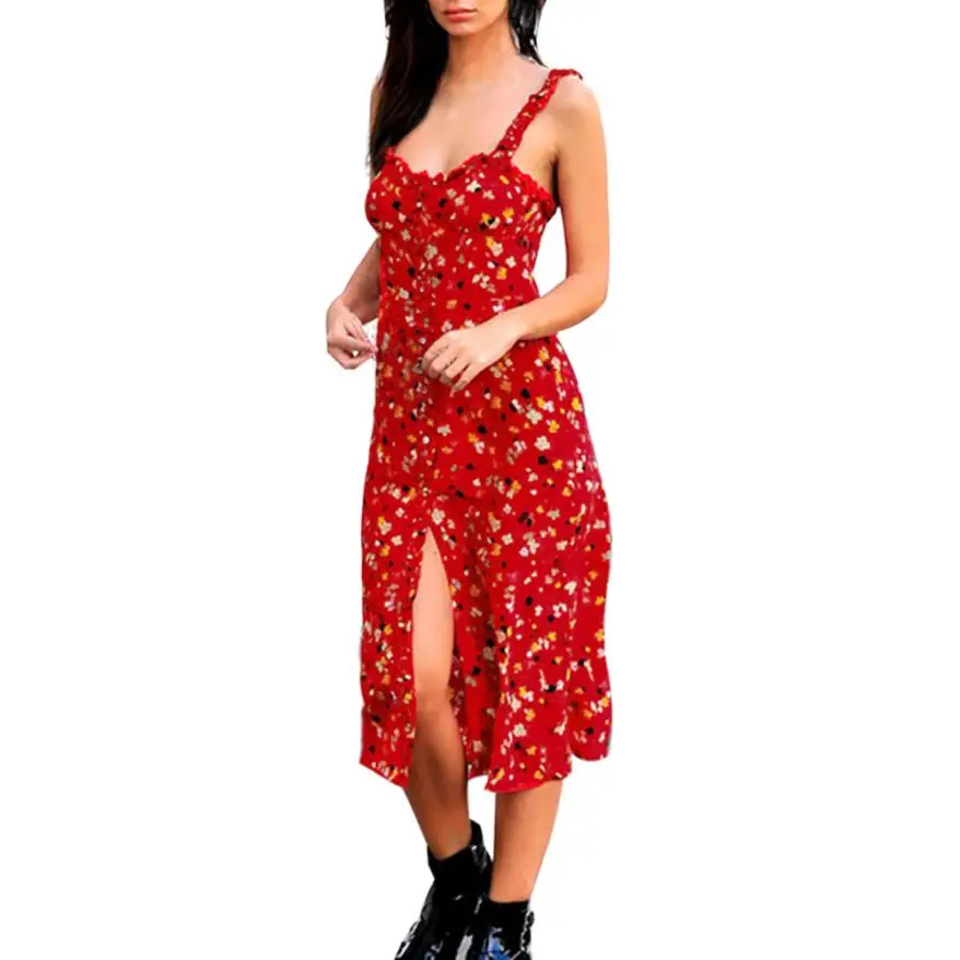 boho dresses for women 2019 Women's Summer Spaghetti Strap Button Down Floral Printed Sleeveless Summer Dress female vestido B30
boho dresses for women 2019 Women's Summer Spaghetti Strap Button Down Floral Printed Sleeveless Summer Dress female vestido B30