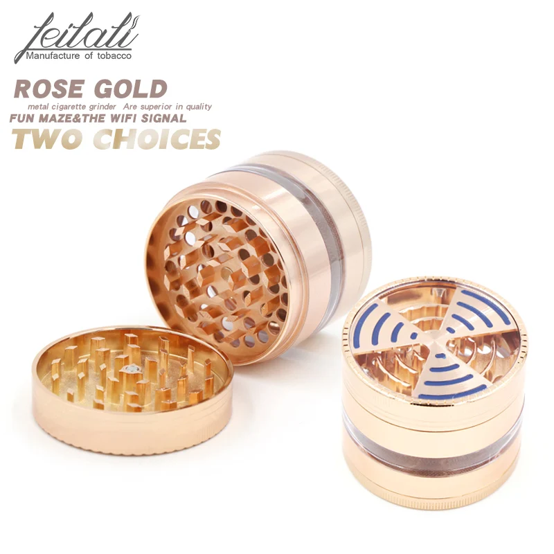 New fashion 4 layer metal smoke grinder 63MM creative splicing acrylic crusher zinc alloy grinding machine
New fashion 4 layer metal smoke grinder 63MM creative splicing acrylic crusher zinc alloy grinding machine