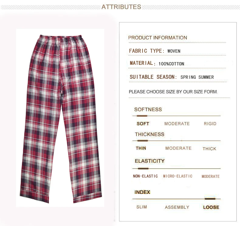 long sleep bottoms Pajamas Bottoms Mens pajamas Pants Size01_