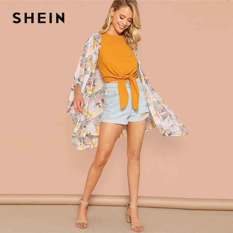 SHEIN Boho Beach Multicolor Drop Shoulder Graphic Print Kimono Cardigan Women Spring Summer 2019 Casual Vacation Long Kimonos
SHEIN Boho Beach Multicolor Drop Shoulder Graphic Print Kimono Cardigan Women Spring Summer 2019 Casual Vacation Long Kimonos