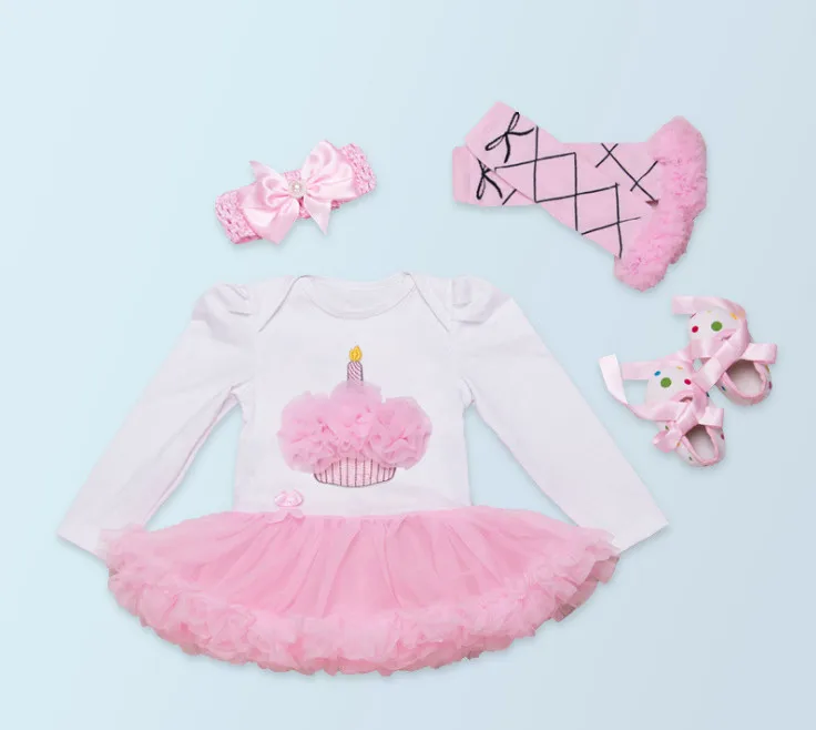 Baby Girl Birthday Cupcake Clothing Sets Long Sleeve Cotton Tutu Romper Dress Jumpsuit Lace Shoes Socks Infant Costumes Gifts
Baby Girl Birthday Cupcake Clothing Sets Long Sleeve Cotton Tutu Romper Dress Jumpsuit Lace Shoes Socks Infant Costumes Gifts