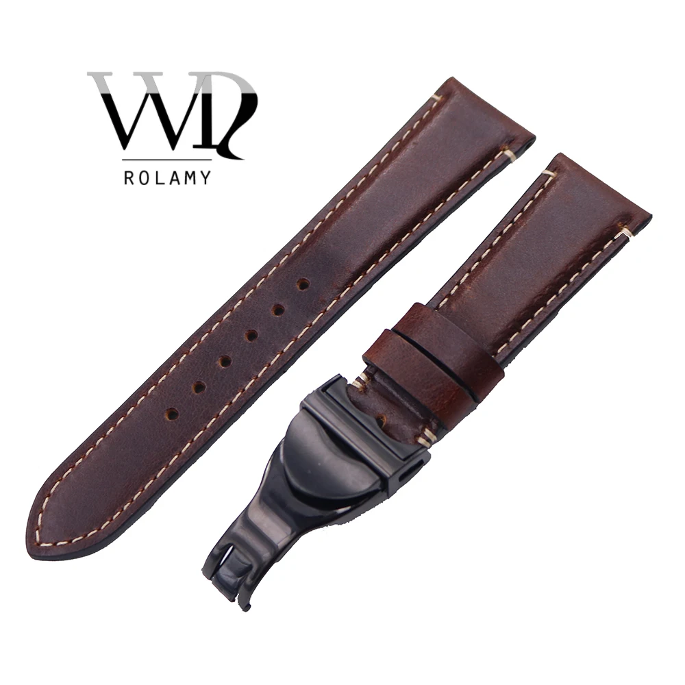 Rolamy 22mm Wholesale Durable Genuine Leather Wrist Watchband Strap Belt Loops Band Bracelets For IWC Tudor Seiko
Rolamy 22mm Wholesale Durable Genuine Leather Wrist Watchband Strap Belt Loops Band Bracelets For IWC Tudor Seiko
